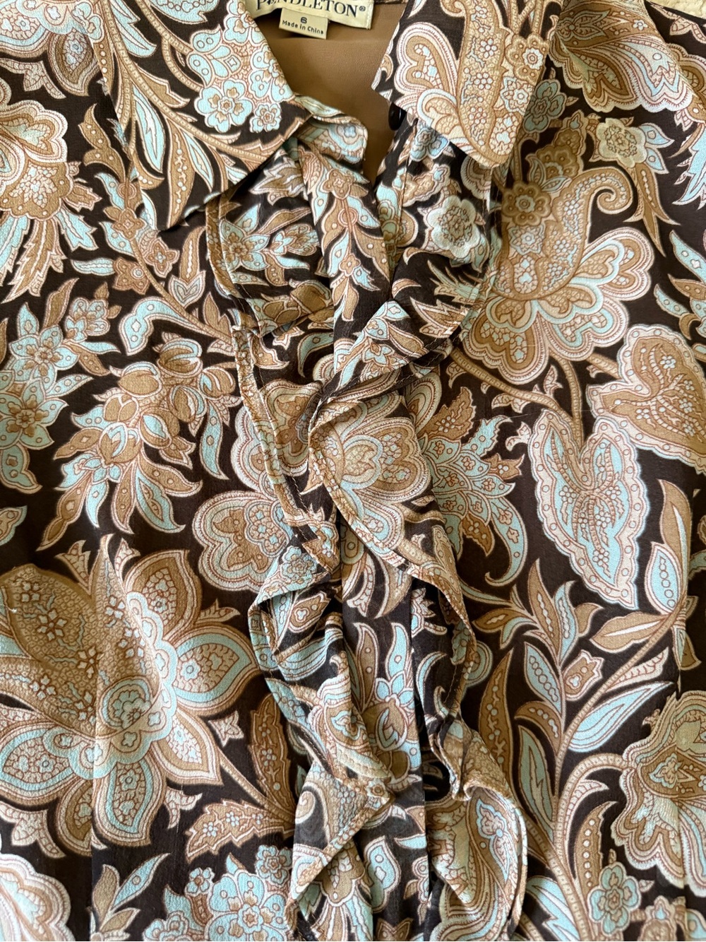 EUC vintage Pendleton silk skirt set - Picture 5 of 16